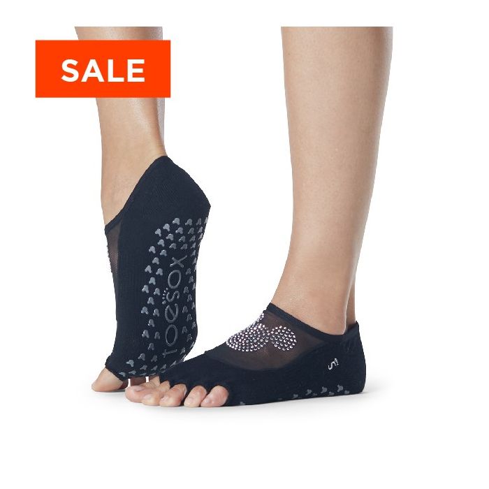 Toesox Unisex Half Toe Bellarina Yoga & Pilates Grip Sock : :  Fashion