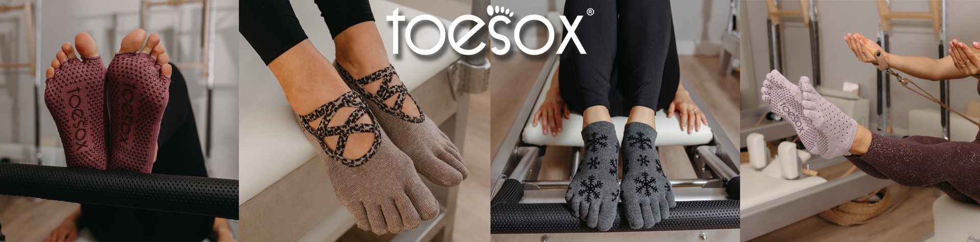 ToeSox Full Toe Mia Grip Socks, Indoor sports socks