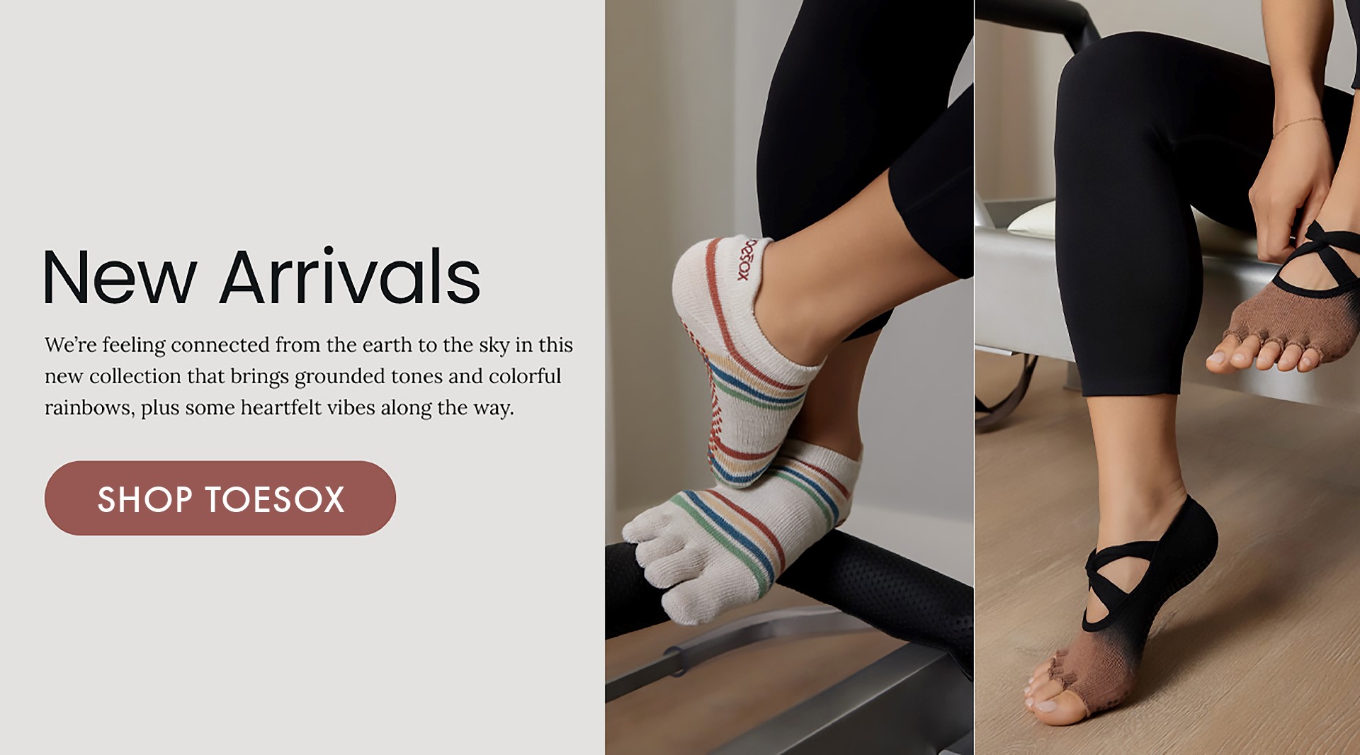 Toeless Yoga Sun Grip Socks - Unisex One Size Fits Most - Gary & Orange  Grip